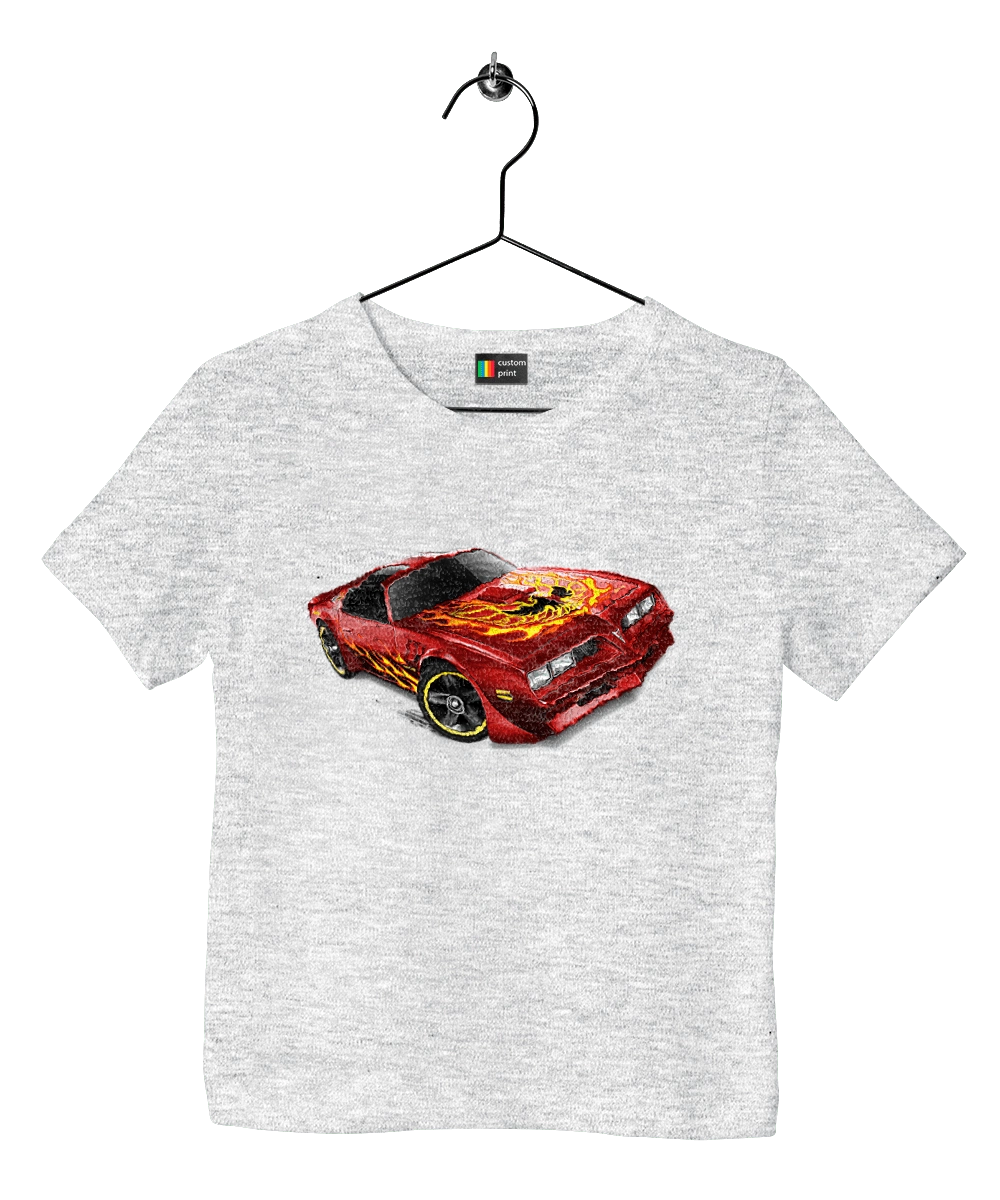 The car is red, high speed