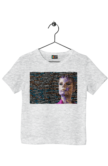 Футболка дитяча з принтом "Штучний Розум". Айті, айтішник, гик, жінка, знання, інженер, інтелект, кібер, кібернетика, кіборг, код, комп, комп`ютерник, кристал, машинне навчання, мікросхема, мозок, портрет, програміст, професіонал, професія, розробник, розум, світиться, світло, хакер, чіп, штучний інтелект, штучний розум. 2070702