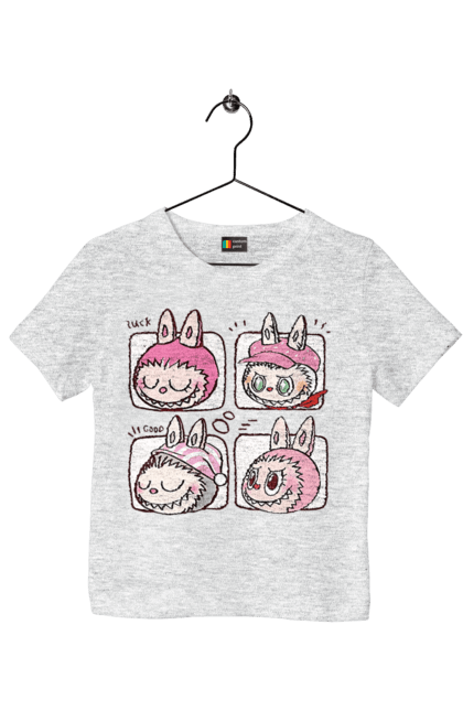 Футболка дитяча з принтом "Labubu". Labubu, weird cute, іграшки, лабубу. 2070702