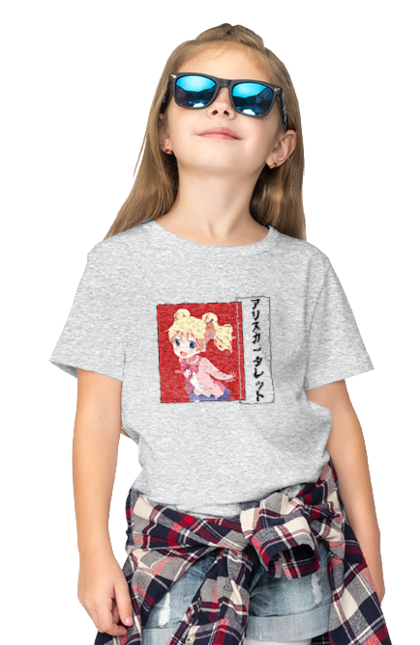 Children's t-shirt with prints Kiniro Mosaic Alice Cartelet. Alice, alice cartelet, anime, gold mosaic, kiniro mosaic, kinmoza, manga. 2070702