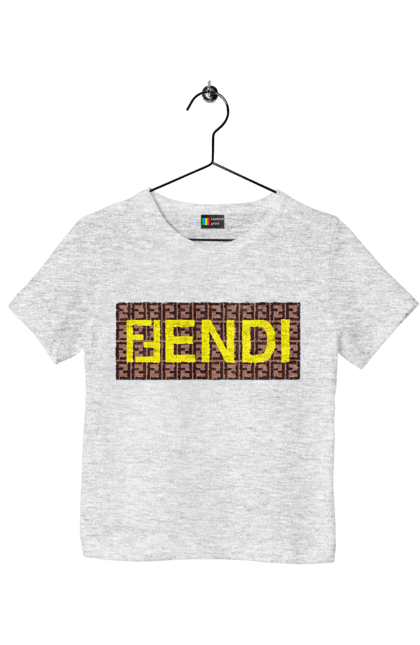 Футболка дитяча з принтом "Fendi". Fendi, lvmh, бренд, будинок моди, італія, люкс, мода, одяг, сумка, фенді. 2070702