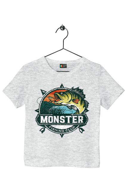 Футболка дитяча з принтом "Рибальський клуб". Відпочинок, рибак, рибальський клуб, хоббі. 2070702