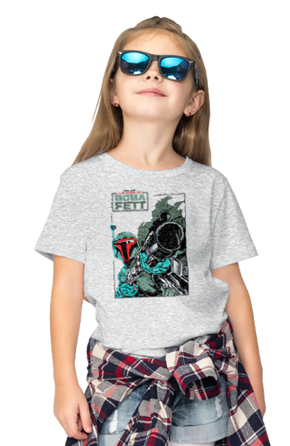 Children's t-shirt with prints Boba Fett. Bob fett, boba fett, clone, head hunter, star wars. 2070702