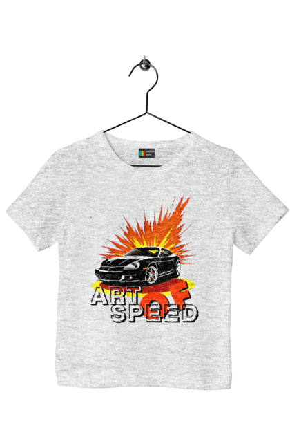 Футболка дитяча з принтом "Швидкість". Авто, автомобіль, гонка, швидкість. 2070702