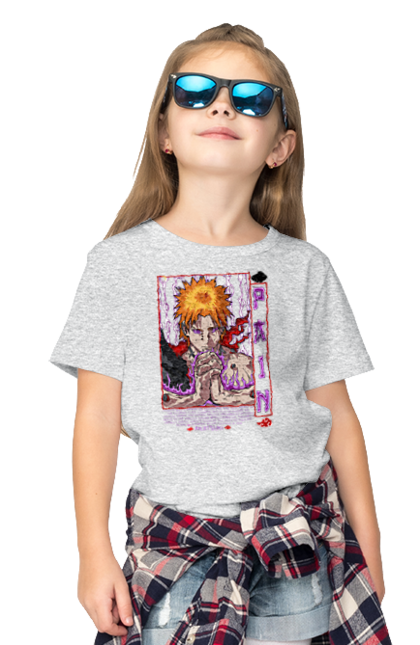 Children's t-shirt with prints Naruto Yahiko. Akatsuki, anime, character, manga, naruto, ninja, pain, tv series, yahiko. 2070702