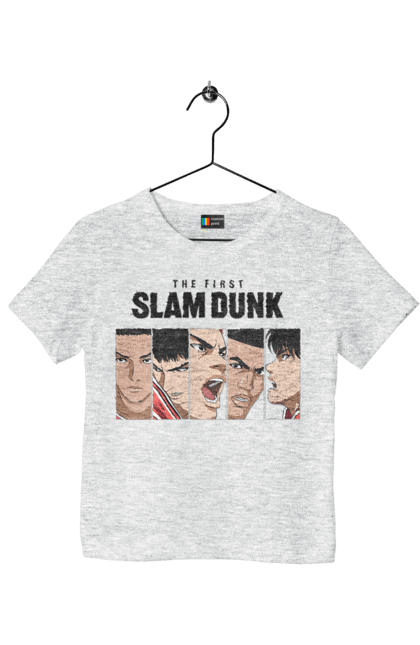 Футболка дитяча з принтом "Слем данк". Slam dunk, аніме, баскетбол, комедія, манга, слем-данк, спокон, спортивне аніме, сьонен, школа. 2070702