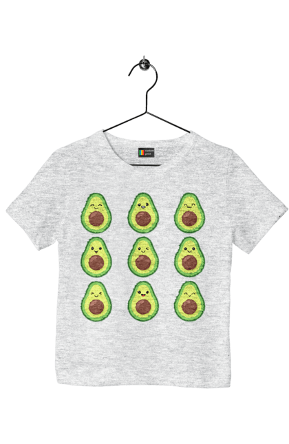 Children's t-shirt with prints Avocado Mood. Avocado, emotion, food. 2070702