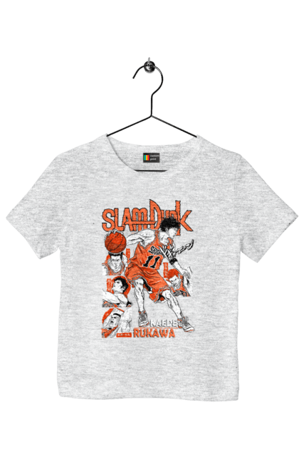 Children's t-shirt with prints Slam Dunk Kaede Rukawa. Anime, basketball, comedy, kaede rukawa, manga, school, shonen, slam dunk, sports anime. 2070702