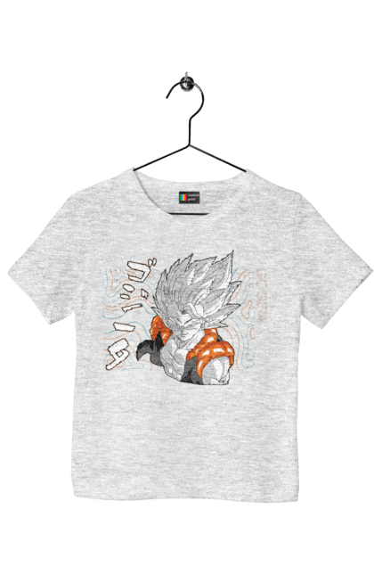 Children's t-shirt with prints Dragon Ball Gogeta. Anime, dragon ball, gogeta, goku, manga, tv series. 2070702