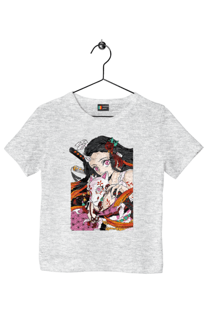 Children's t-shirt with prints Demon Slayer Nezuko. Anime, demon slayer, kimetsu no yaiba, manga, nezuko, serial. 2070702