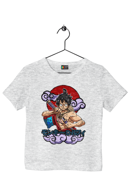 Children's t-shirt with prints One Piece Luffy. Anime, luffy, manga, monkey de luffy, one piece, pirates. 2070702