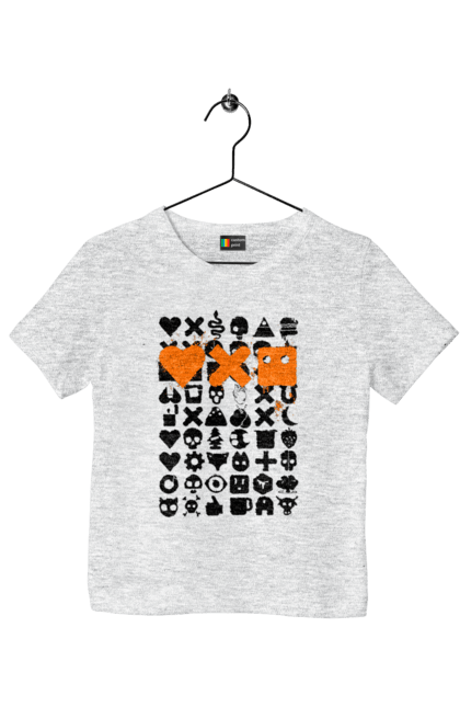 Children's t-shirt with prints Robotization. Code, life of robots, love cars, love robots, machine code, robot, robotic love, work and love, work in life. 2070702