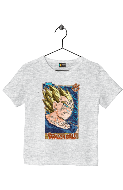 Футболка дитяча з принтом "Перли дракона Вегета". Anime, dragon ball, goku, majin vegeta, manga, vegeta, аніме, вегета, манга, перли дракона. 2070702