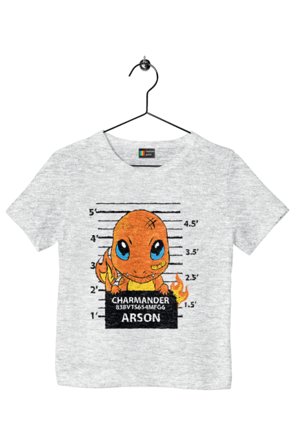 Футболка дитяча з принтом "Покемон Чармандер". Charmander, nintendo, pokemon, pokémon go, аніме, ігри, покемон, чармандер. 2070702