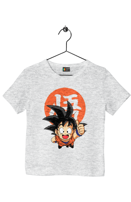 Футболка детская с принтом Жемчуг дракона Сон Гоку. Anime, dragon ball, manga, son goku, tv series, аниме, гоку, жемчуг дракона, манга, сон гоку. 2070702