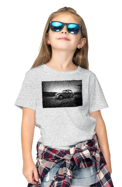 Retro car black and white