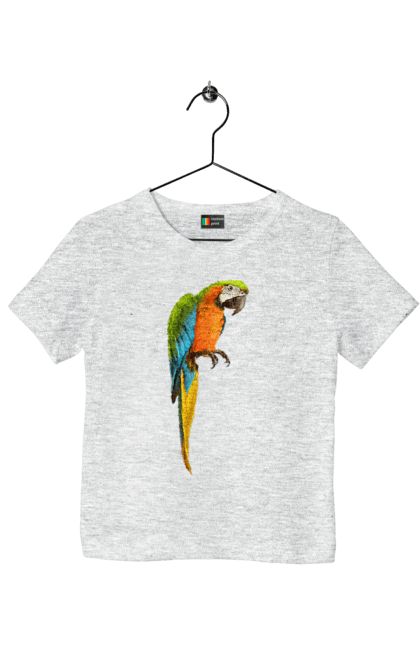 Children's t-shirt with prints Just A Parrot. Birdie, parrot. 2070702