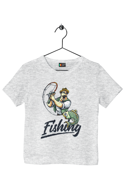 Футболка дитяча з принтом "Рибалка, літо". Відпочинок, літо, рибалка. 2070702