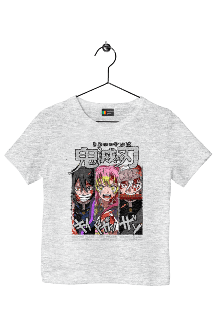 Children's t-shirt with prints Demon Slayer Obanai Mitsuri Tengen. Anime, demon slayer, iguro, kimetsu no yaiba, manga, mitsuri, obanai, tengen. 2070702