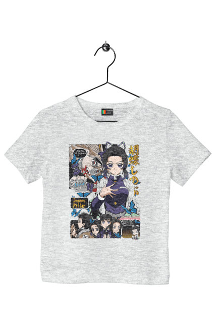 Children's t-shirt with prints Demon Slayer Shinobu. Anime, demon slayer, kimetsu no yaiba, manga, serial, shinobu. 2070702