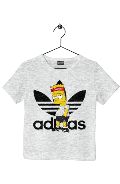 Футболка дитяча з принтом "Adidas Барт". Adidas, bart, адідас, барт, мультфільм, серіал, сімпсон. 2070702