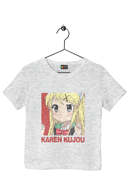 Children's t-shirt with prints Kiniro Mosaic Karen Kujo. Anime, gold mosaic, karen, karen kujo, kiniro mosaic, kinmoza, manga. 2070702