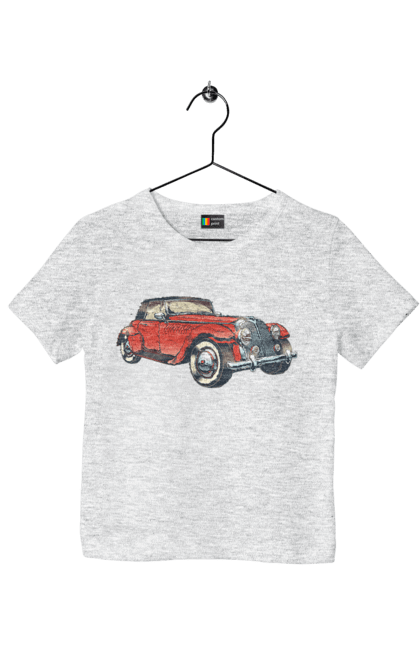 Футболка детская с принтом Автомобиль Раритет. Автомобиль, машина, ретро. 2070702