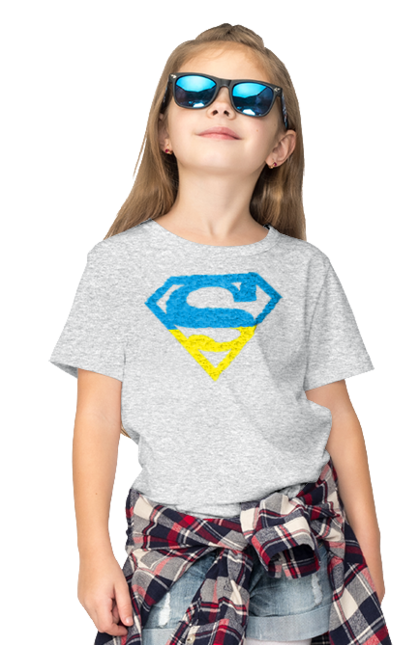 Children's t-shirt with prints Ukraine super. Super, symbolism, ukraine. 2070702
