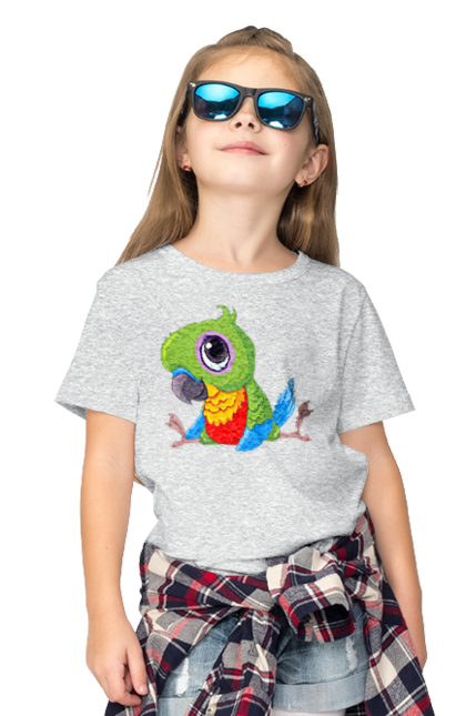 Футболка дитяча з принтом "Папужка". Мило, папуга. 2070702