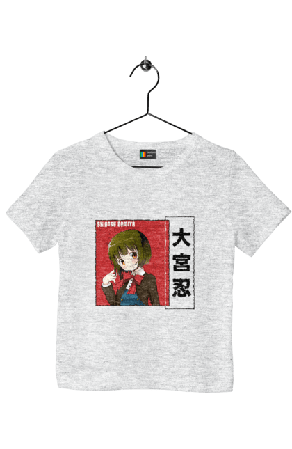 Children's t-shirt with prints Kiniro Mosaic Shinobu Omiya. Anime, gold mosaic, kiniro mosaic, kinmoza, manga, shinobu, shinobu omiya. 2070702