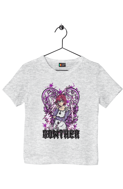 Children's t-shirt with prints Seven Deadly Sins Gowther. Adventures, anime, comedy, fantasy, gowther, manga, seven deadly sins. 2070702