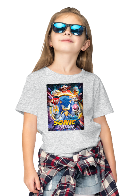 Футболка дитяча з принтом "Сонік". Sega, гра, сонік. CustomPrint.market