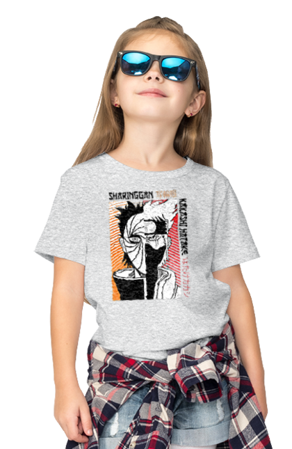 Children's t-shirt with prints Naruto Kakashi Hatake. Anime, kakashi, manga, naruto, shinobi, shonen, team number 7. 2070702