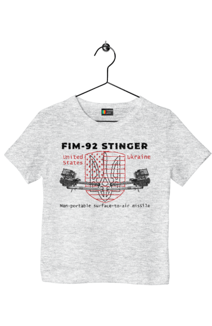 Футболка дитяча з принтом "Stinger". F16, nasams, stinger, zuzana, гаубиця, два герби, залужний, сюзанна. 2070702