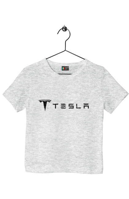Children's t-shirt with prints Tesla. Tesla. 2070702