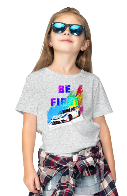 Children's t-shirt with prints Race. Automobile, race, sport car, sports car. 2070702