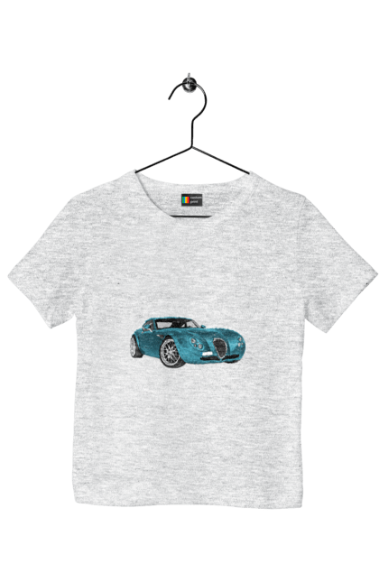 Children's t-shirt with prints Auto.7. Auto, blue, graphics, photo, retro car. 2070702
