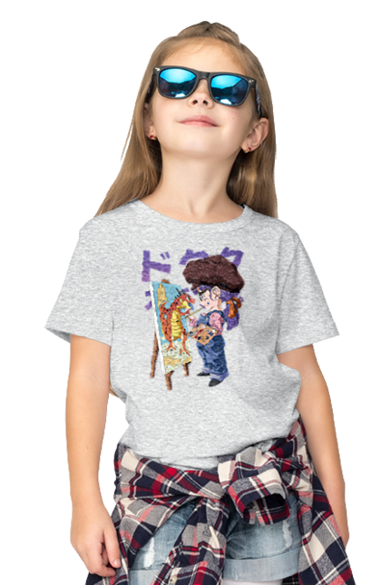 Children's t-shirt with prints Dr. Slump Arale. Android, anime, arale, arale norimaki, doctor slump, dr. slump, girl, manga, schoolgirl. 2070702