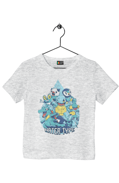 Children's t-shirt with prints Pokemon Squirtle. Anime, games, nintendo, pokemon, pokemon go, squirtle. 2070702