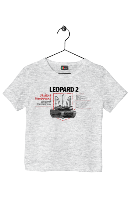 Children's t-shirt with prints Leopard 2. Industrious, leopard 2, tank, weapon. 2070702