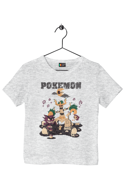 Children's t-shirt with prints Pokemon. Anime, fushigibana, games, gengar, nintendo, pokemon, pokemon go. 2070702