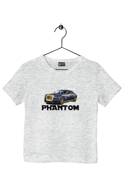 Футболка детская с принтом Роллс ройс. Auto, car, luxury class, phantom, rolls royce, sedan. 2070702