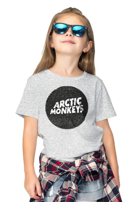 Футболка детская с принтом Arctic Monkeys. Arctic monkeys, арктические мартышки, гаражный рок, группа, инди-рок, музыка, постпанк-ривайвл, психоделический рок, рок. 2070702