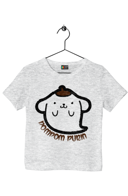 Children's t-shirt with prints Hello Kitty Pompompurin. Brand, character, ghost, halloween, hello kitty, pompompurin. 2070702