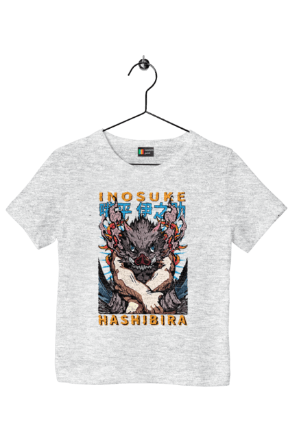 Children's t-shirt with prints Demon Slayer Inosuke. Anime, demon slayer, inosuke, inosuke hashibira, kimetsu no yaiba, manga. 2070702