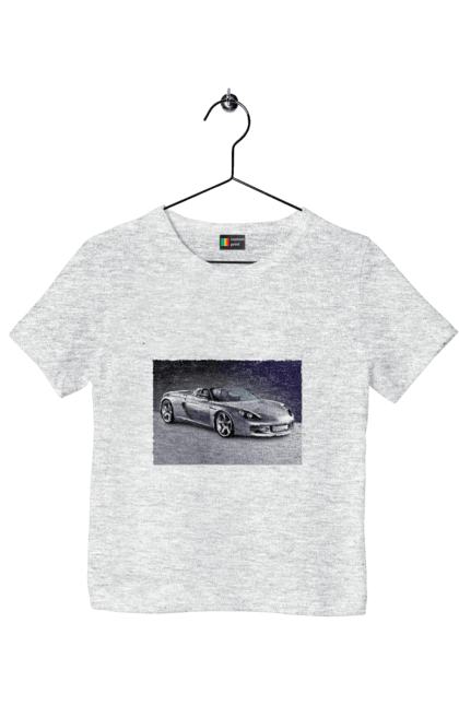 Children's t-shirt with prints Auto.2. Auto, color image, compartment, photo, sports car. 2070702