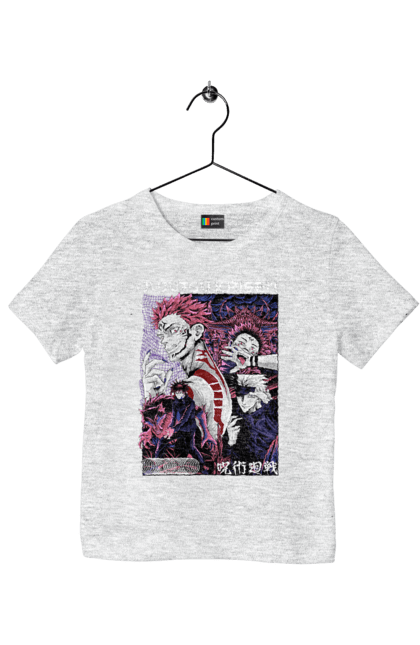 Children's t-shirt with prints Jujutsu Kaisen Sukuna. Anime, dark fantasy, jujutsu kaisen, magic battle, manga, mystic, sukuna. 2070702