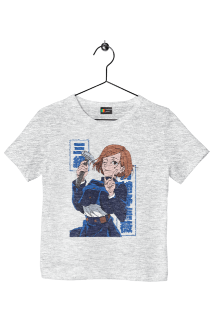 Children's t-shirt with prints Jujutsu Kaisen Nobara. Anime, dark fantasy, jujutsu kaisen, magic battle, manga, mystic, nobara, nobara kugisaki. 2070702