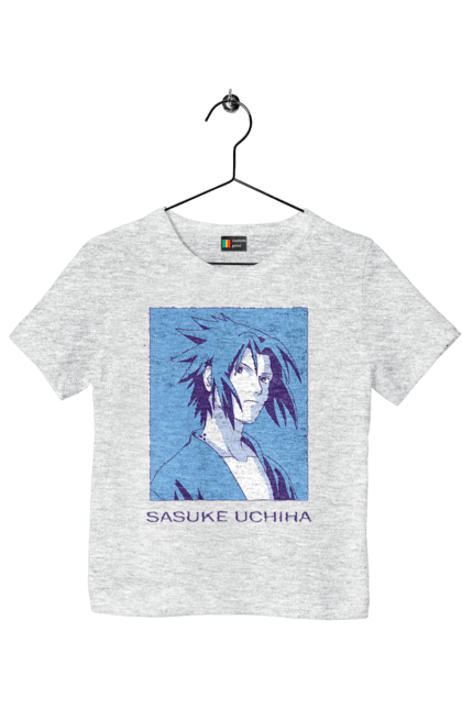 Children's t-shirt with prints Naruto Sasuke Uchiha. Anime, manga, naruto, sasuke, sasuke uchiha, team 7, team number 7, uchiha. 2070702