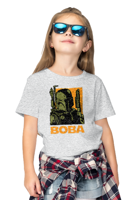 Children's t-shirt with prints Boba. Bob fett, boba fett, clone, head hunter, star wars. 2070702